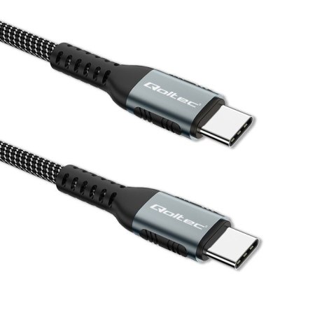 Kabel USB 2.0 typ C | USB 2.0 typ C 100W | QC 3.0| PD | 1.5m | Czarny Qoltec
