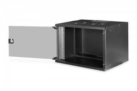 Szafa sieciowa wisząca 19" 7U, SOHO PRO 370 x 540 x 400 mm, nośność 60kg, drzwi szyba, niezłożona, Czarna Digitus