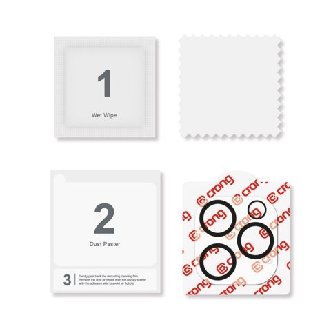 Szkło ochronne Lens Shield - na aparat i obiektyw iPhone 16 Pro / iPhone 16 Pro Max / iPhone 15 Pro / iPhone 15 Pro Max CRONG