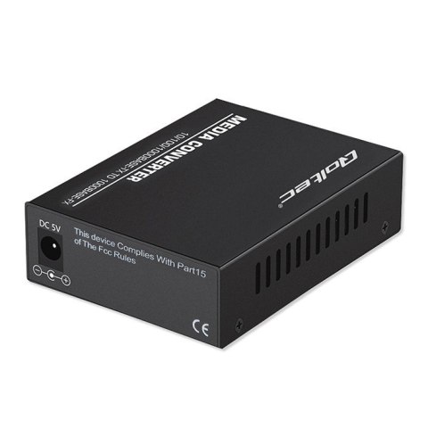 Dwukierunkowy Media Konwerter SWITCH Ethernet 1x RJ45 1x SFP | 1000Mb/s | 5V Qoltec