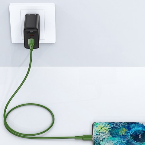 Kabel przewód USB-C 60W 20V 3A 1.2m zielony oliwkowy ACEFAST