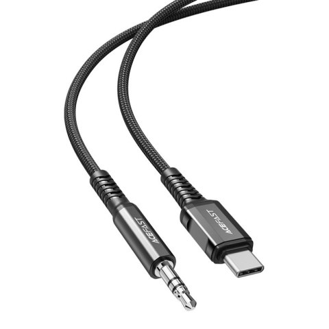 Kabel przewód audio AUX USB-C - 3.5mm mini jack 1.2m czarny ACEFAST