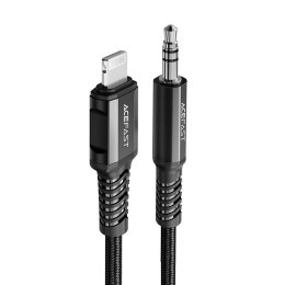 Kabel przewód audio AUX do iPhone MFI Lightning - 3.5mm mini jack 1.2m czarny ACEFAST