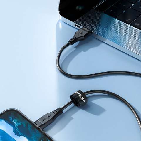 Kabel przewód do iPhone MFI USB - Lightning 2.4A 1.2m czarny ACEFAST