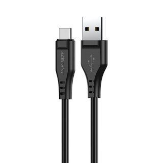 Kabel przewód do telefonu USB - USB-C 3A 1.2m czarny ACEFAST