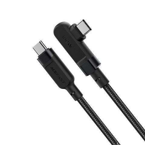 Kabel przewód kątowy w oplocie USB-C 100W 20V 5A 2m czarny ACEFAST