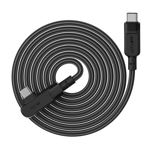 Kabel przewód kątowy w oplocie USB-C 100W 20V 5A 2m czarny ACEFAST