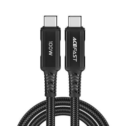 Kabel przewód w oplocie USB-C 100W 20V 5A 2m czarny ACEFAST