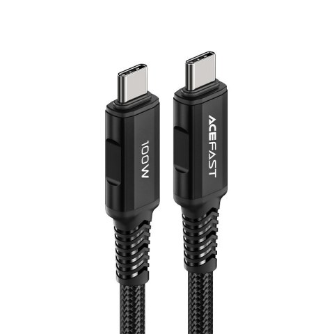 Kabel przewód w oplocie USB-C 100W 20V 5A 2m czarny ACEFAST