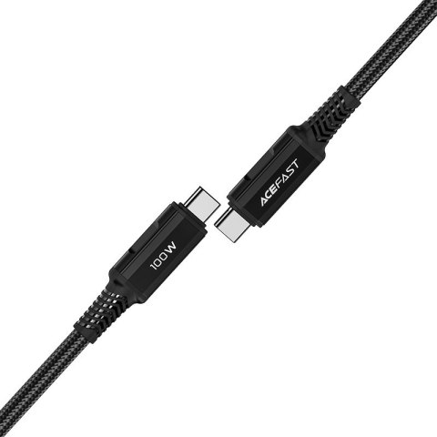 Kabel przewód w oplocie USB-C 100W 20V 5A 2m czarny ACEFAST