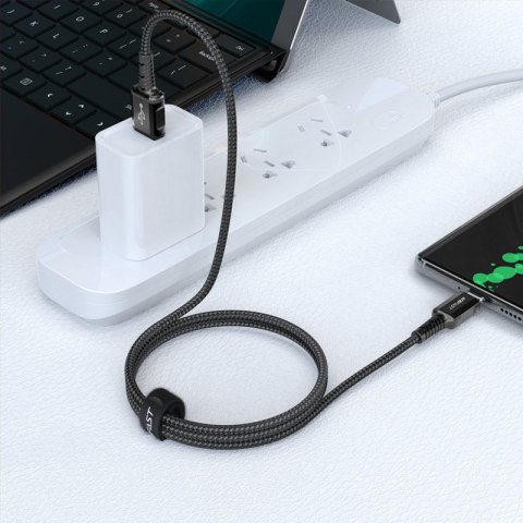 Kabel przewód w oplocie USB - USB-C 3A 1.2m czarny ACEFAST