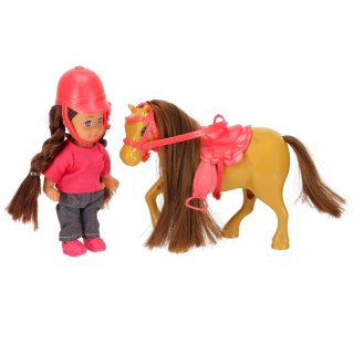Lalka z konikiem kucykiem dziewczynka zestaw 5 elementów Kik Sp. z o. o. Sp. k.