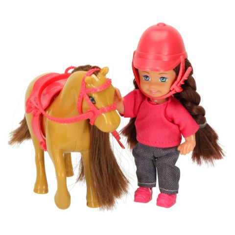 Lalka z konikiem kucykiem dziewczynka zestaw 5 elementów Kik Sp. z o. o. Sp. k.