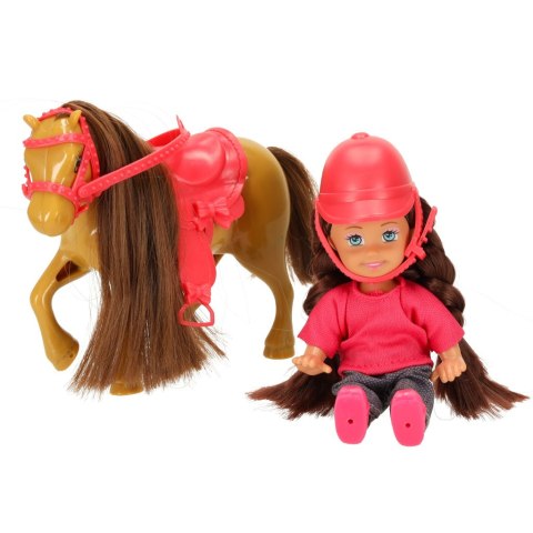Lalka z konikiem kucykiem dziewczynka zestaw 5 elementów Kik Sp. z o. o. Sp. k.