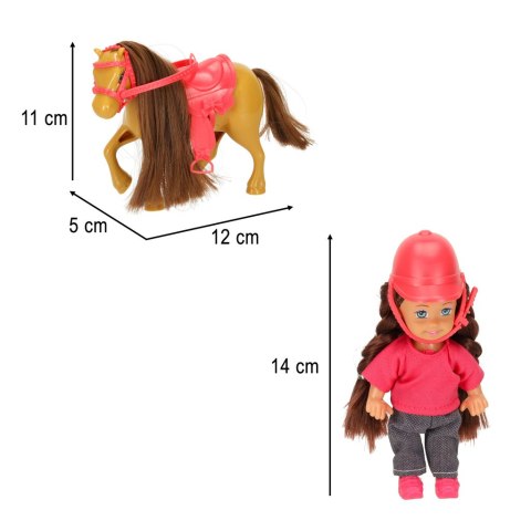 Lalka z konikiem kucykiem dziewczynka zestaw 5 elementów Kik Sp. z o. o. Sp. k.