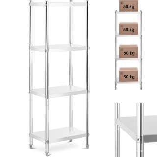 Regał metalowy magazynowy gastronomiczny do 200 kg 60 x 40 x 180 cm Royal Catering