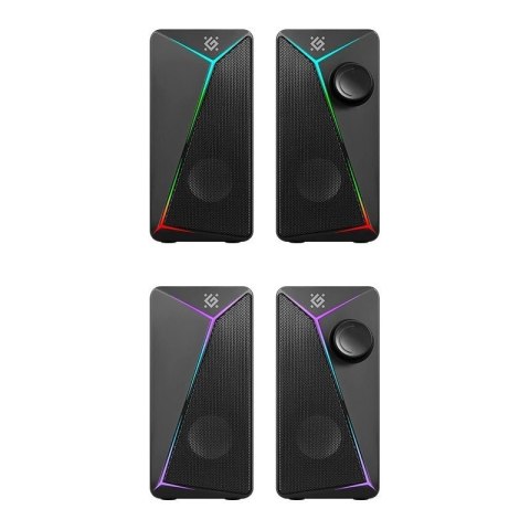 Głośniki komputerowe J5 2.0 6W LED USB Czarne Defender