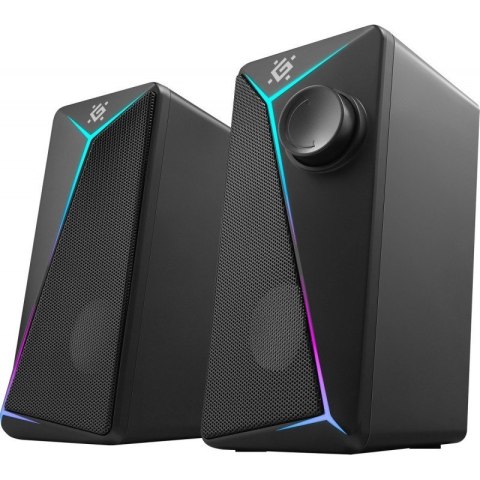 Głośniki komputerowe J5 2.0 6W LED USB Czarne Defender