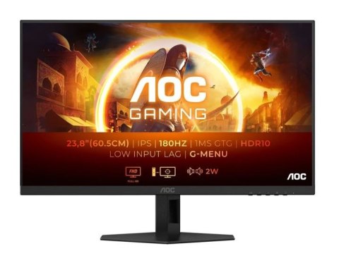 Monitor 24G4XE 23.8 cala IPS 180Hz HDMIx2 DP Głośniki AOC