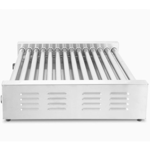 Podgrzewacz grill rolkowy do parówek hot-dogów dwustrefowy XL 14 rolek 65 cm 2000 W Hendi