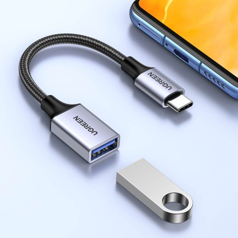 Adapter przejściówka kabla USB-C na USB-A 5Gb/s 15cm czarny UGREEN