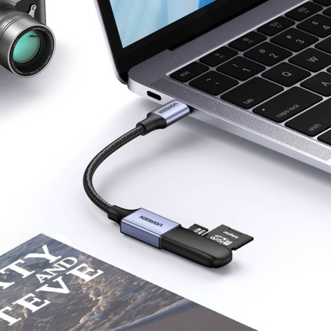 Adapter przejściówka kabla USB-C na USB-A 5Gb/s 15cm czarny UGREEN