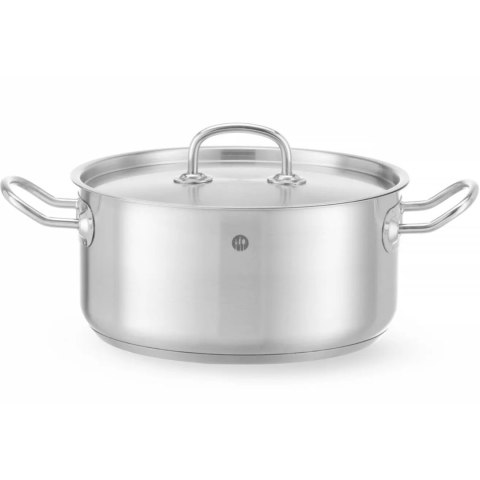 Garnek niski Kitchen Line z pokrywką 4,9 l śr. 240 x 110 h - Hendi 836026 Hendi