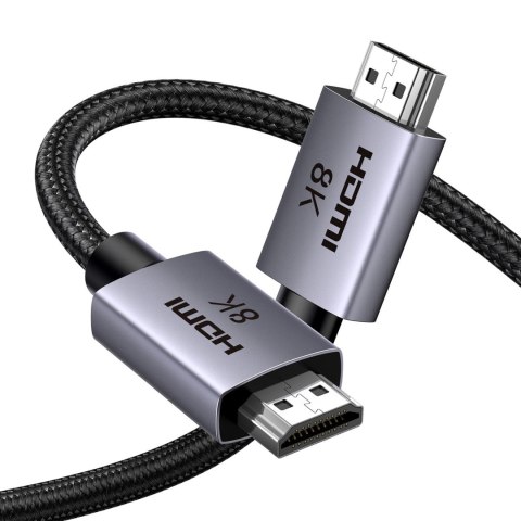 Kabel przewód HDMI 2.1 8K certyfikowany Ultra High Speed 2m szary UGREEN