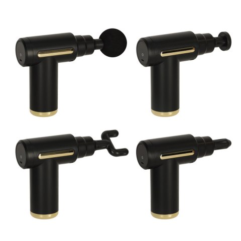 Pistolet do masażu masażer do pleców ciała LED 4w1 czarny Kik Sp. z o. o. Sp. k.