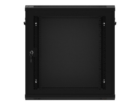 Szafa wisząca 19 cali 12U 600x450 drzwi perforowane (flat pack) czarna Lanberg