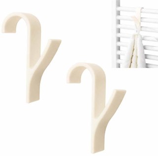 Wieszak haczyk na grzejnik kaloryfer łazienkowy kremowy Kik Sp. z o. o. Sp. k.