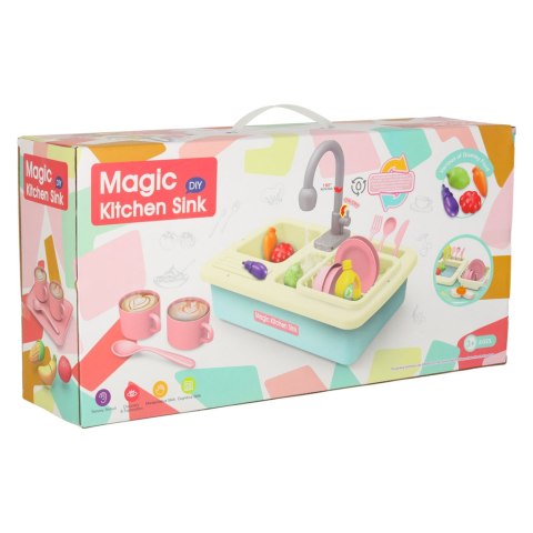 Zlewozmywak zlew do mycia naczyń dla dzieci z akcesoriami leci woda niebieski Kik Sp. z o. o. Sp. k.