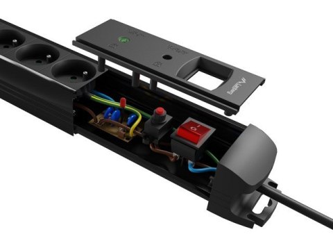 Listwa zasilająca 5.0m 5x230 cz SP1-05E-0500-BK Lanberg