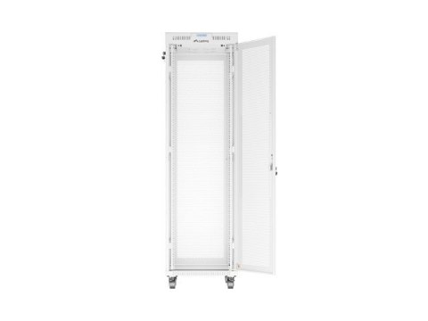 Szafa instalacyjna rack stojąca 19 cali 42U 600x800 drzwi perforowane LCD szara (Flat pack) Lanberg
