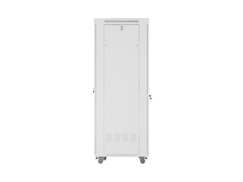 Szafa instalacyjna rack stojąca 19 cali 42U 600x800 drzwi perforowane LCD szara (Flat pack) Lanberg