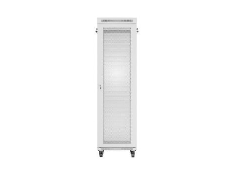 Szafa instalacyjna rack stojąca 19 cali 42U 600x800 drzwi perforowane LCD szara (Flat pack) Lanberg