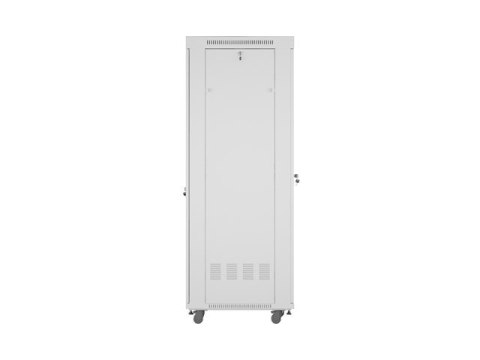 Szafa instalacyjna rack stojąca 19 cali 42U 600x800 drzwi perforowane LCD szara (Flat pack) Lanberg
