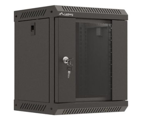 Szafa instalacyjna rack wisząca 10 cali 6U 300x300 czarna Lanberg