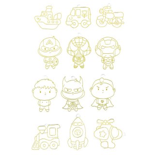 Zestaw Do Malowania Kosmos 3D DIY 6 Farbek Zawieszki 12 szt. LEAN Toys