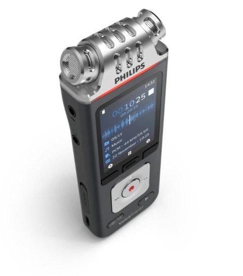 Dyktafon DVT6115 Pamięć 8GB,USB,microSDHC 32GB,3 mikrofony Hi-Fi Philips