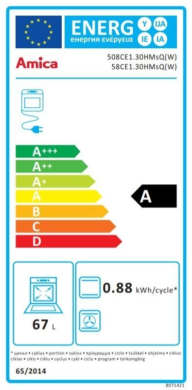 Kuchnia ceramiczna 58CE1.30HMSQW Amica
