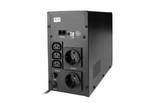 Zasilacz UPS LINE-INTERACTIVE 1500VA 3X IEC, 2X SCHUKO 230V, USB, RJ11 IN/OUT, LCD Gembird