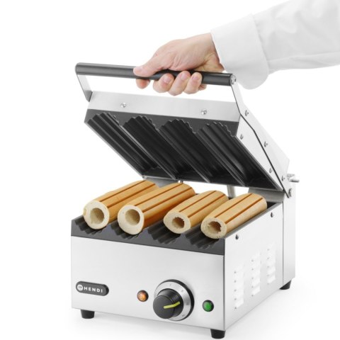 Grill kontaktowy do hot-dogów panini bułek wrapów 1800 W Hendi