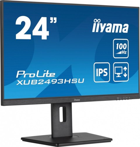 Monitor 24 cale XUB2493HSU-B7,IPS.HDMI.DP.2x2W.USBx2,300cd IIYAMA