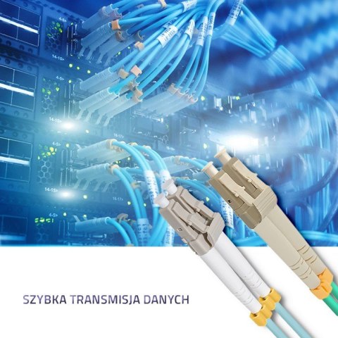 Patchcord światłowodowy LC/UPC-LC/UPC | MM | 50/125 | OM3 | 3m Qoltec