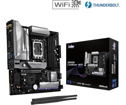 Płyta główna B860M LIVEMIXER WIFI s1 851 4DDR5 mATX ASRock