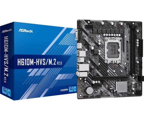Płyta główna H610M-HVS/M.2 R2.0 s1700 2DDR4 D-Sub/HDMI mATX ASRock