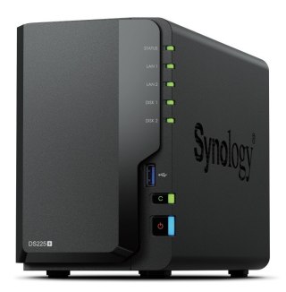 Serwer NAS DS225+ 2x0HDD J4125 2GB DDR4 1xGbE 1x2,5GbE 3Y Synology