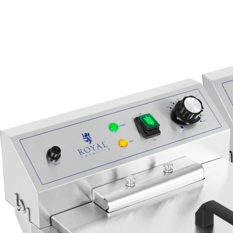 Frytownica elektryczna podwójna wolnostojąca z szafką 400 V 10000 W 26 l Royal Catering