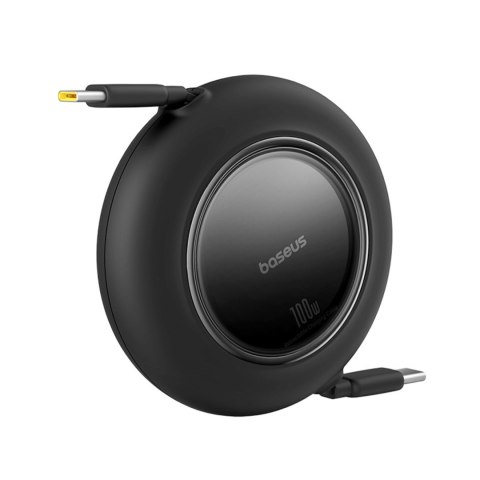 Kabel przewód zwijany USB-C 100W 2m - czarny BASEUS